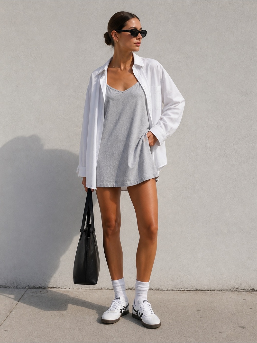 Aerie OG Cotton Racerback Mini Dress \ Skort